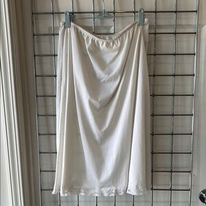 Elegant White Lace-Trimmed Skirt